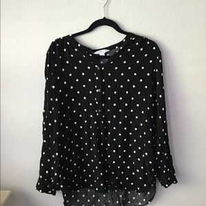 Black and white Polk a dot